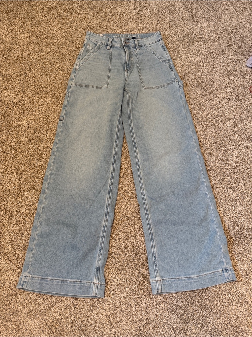 American Eagle Outfitters Light Blue Wide Leg Jeans